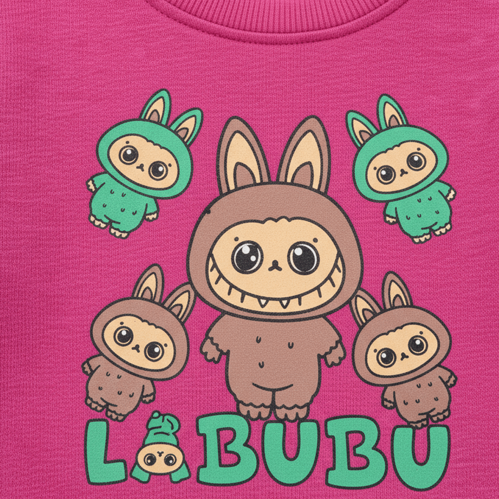 Labubu Mini Dark Pink Tracksuit - Miniwears