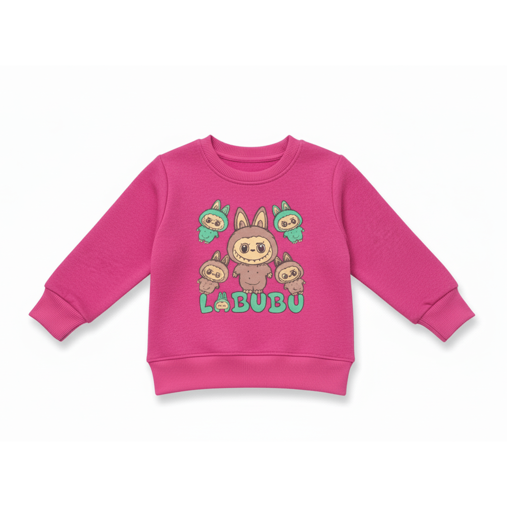 Labubu Mini Dark Pink Tracksuit - Miniwears