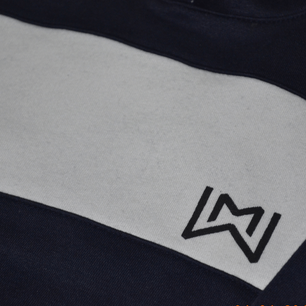 Navy White panel Tacksuit - Miniwears