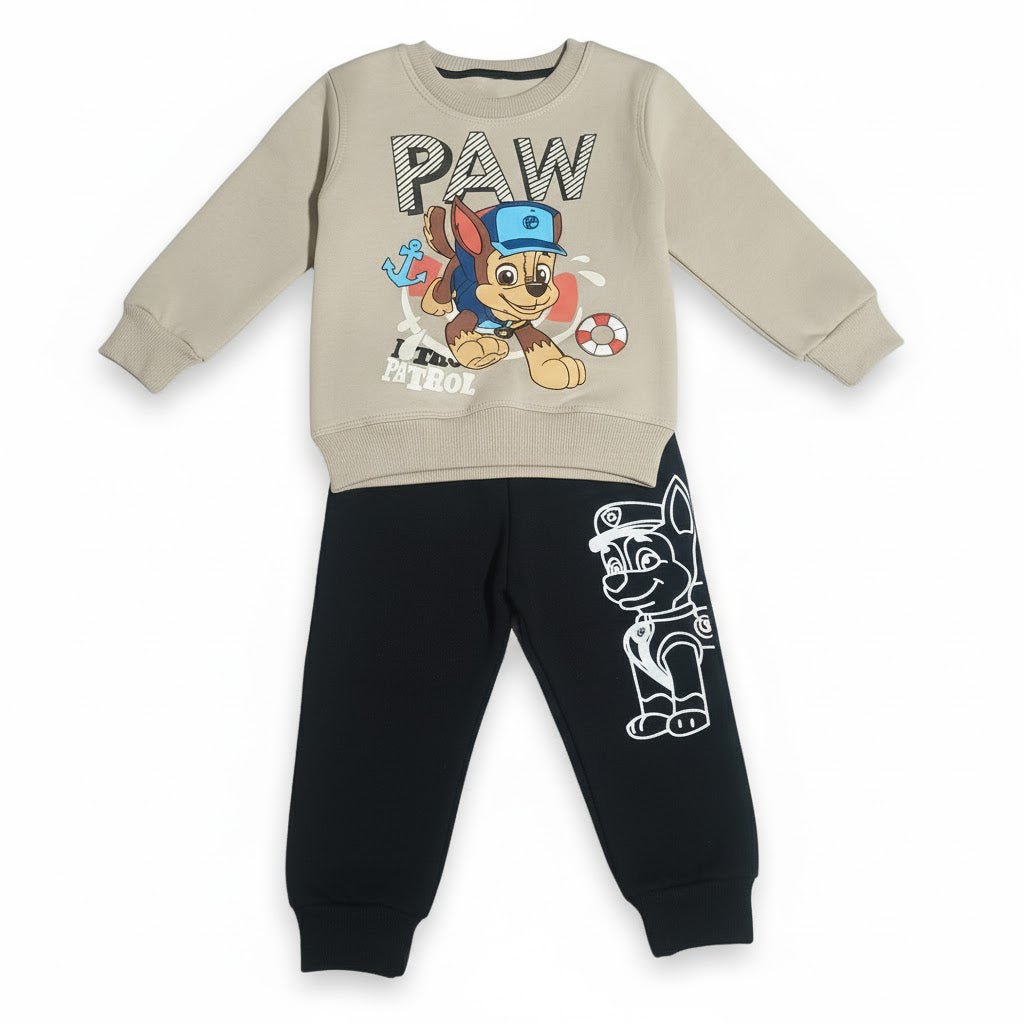 Paw Patrol Cream And Black Tracksuit - Miniwears