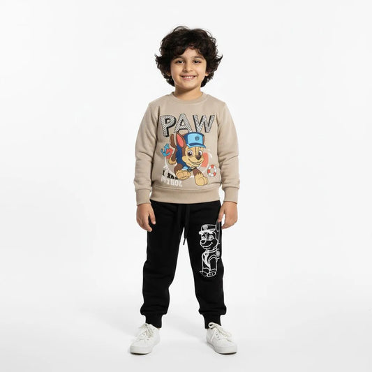 Paw Patrol Cream And Black Tracksuit - Miniwears