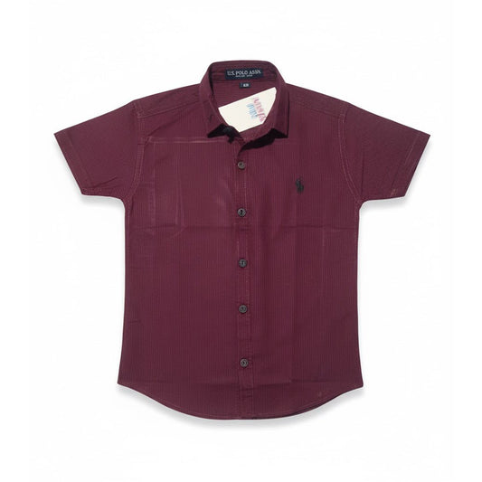 Polo Maroon Half Sleeve Shirt - Miniwears