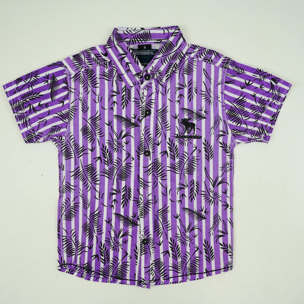 Purple Colored Cotton Dress Shirt - Miniwears