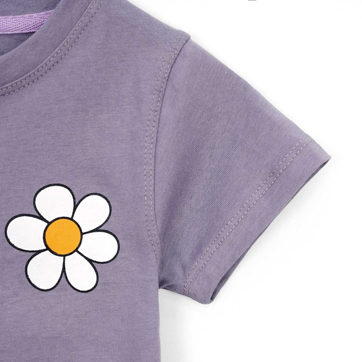 Purple Flower T-Shirt & Trouser Set - Miniwears