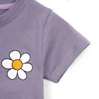 Purple Flower T-Shirt & Trouser Set - Miniwears