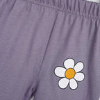 Purple Flower T-Shirt & Trouser Set - Miniwears
