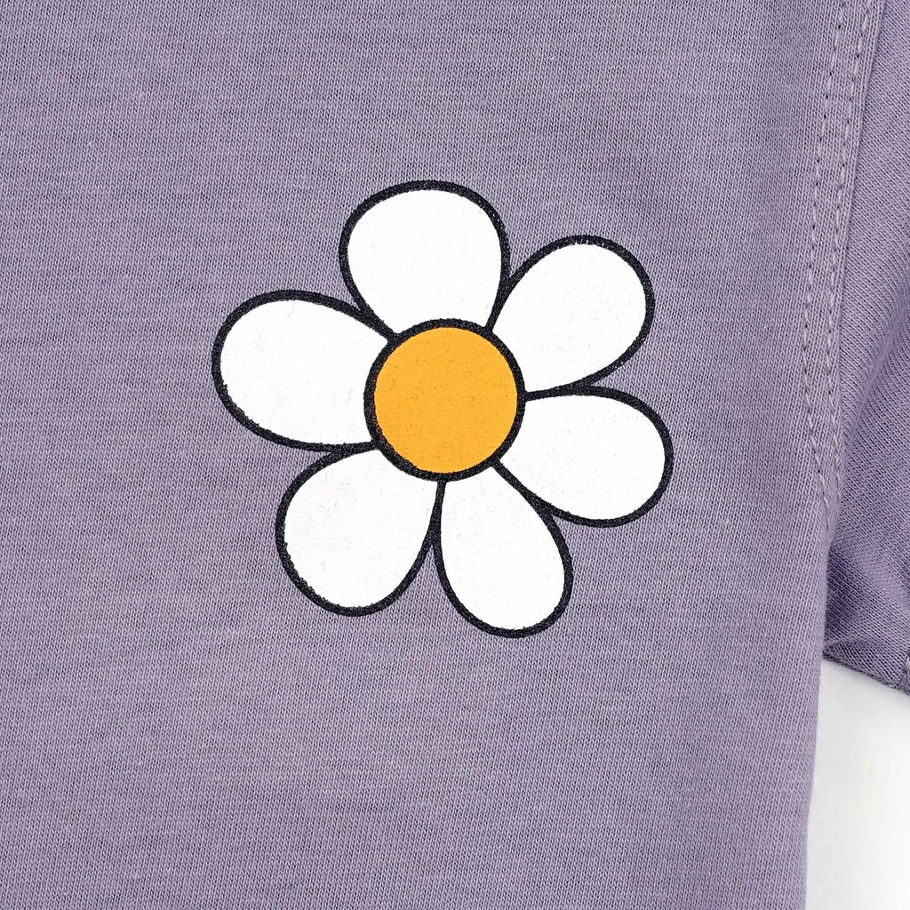 Purple Flower T-Shirt & Trouser Set - Miniwears