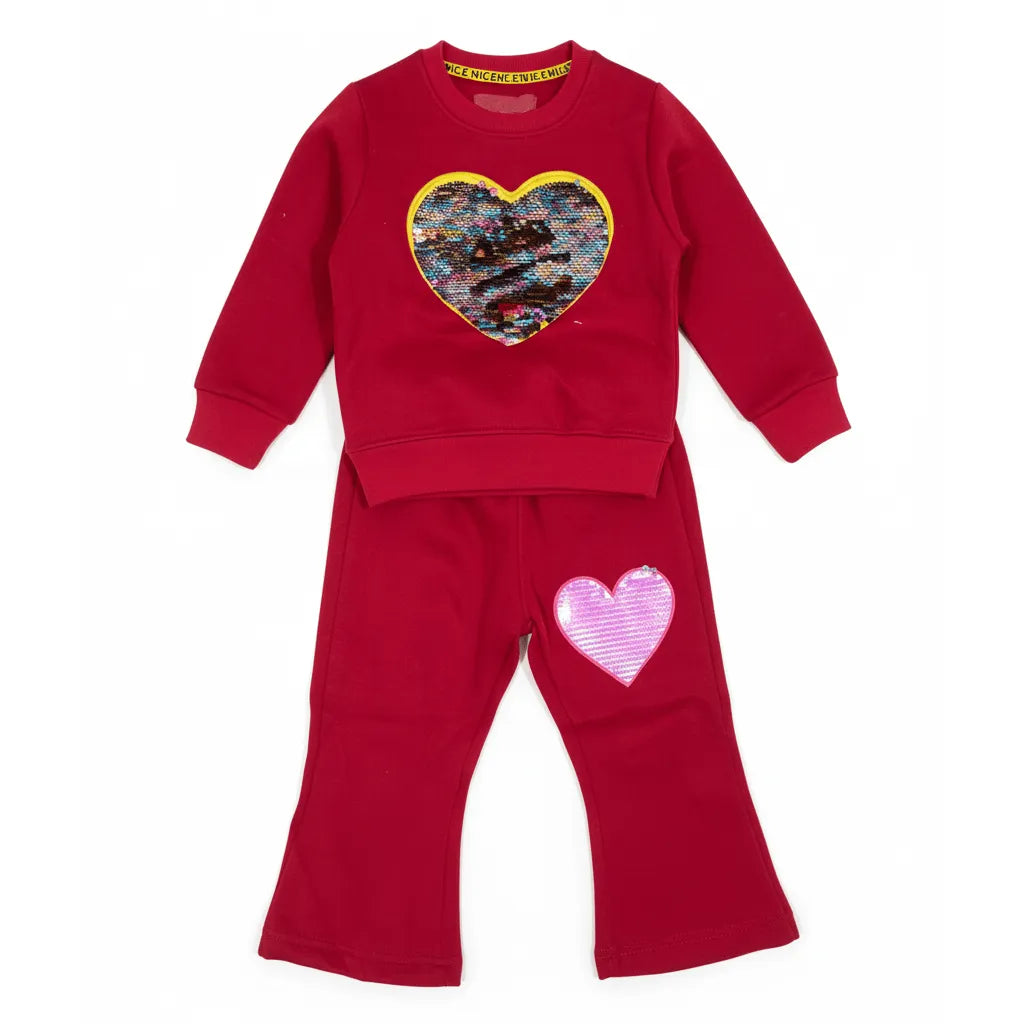 Red Heart Tracksuit - Miniwears