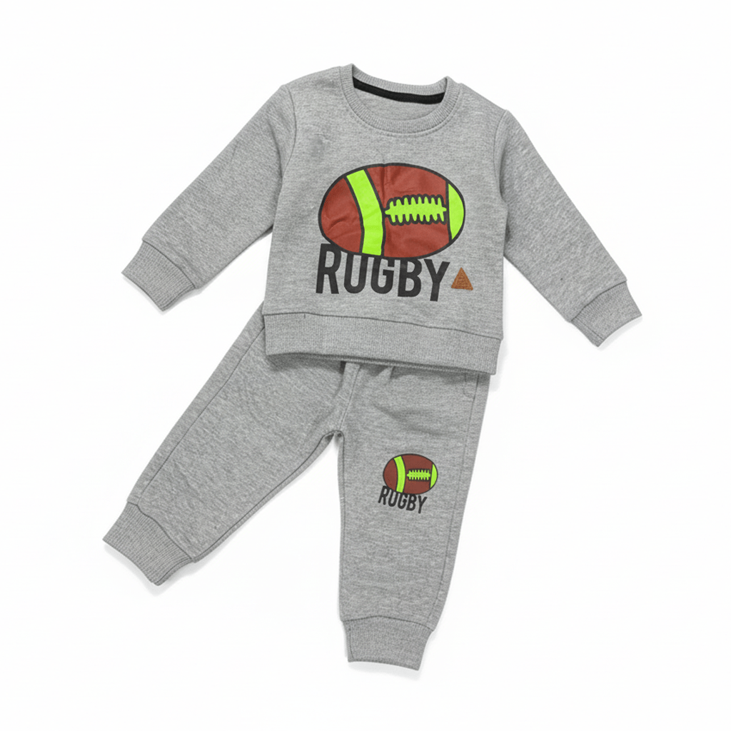 Rugby Fan Grey Tracksuit - Miniwears