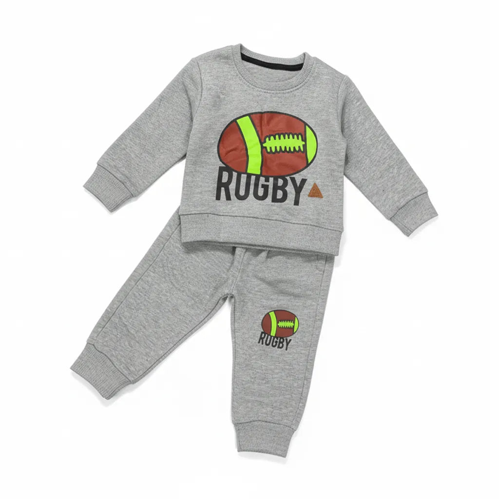 Rugby Fan Grey Tracksuit - Miniwears