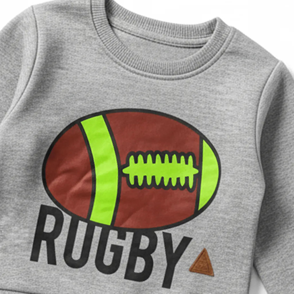 Rugby Fan Grey Tracksuit - Miniwears