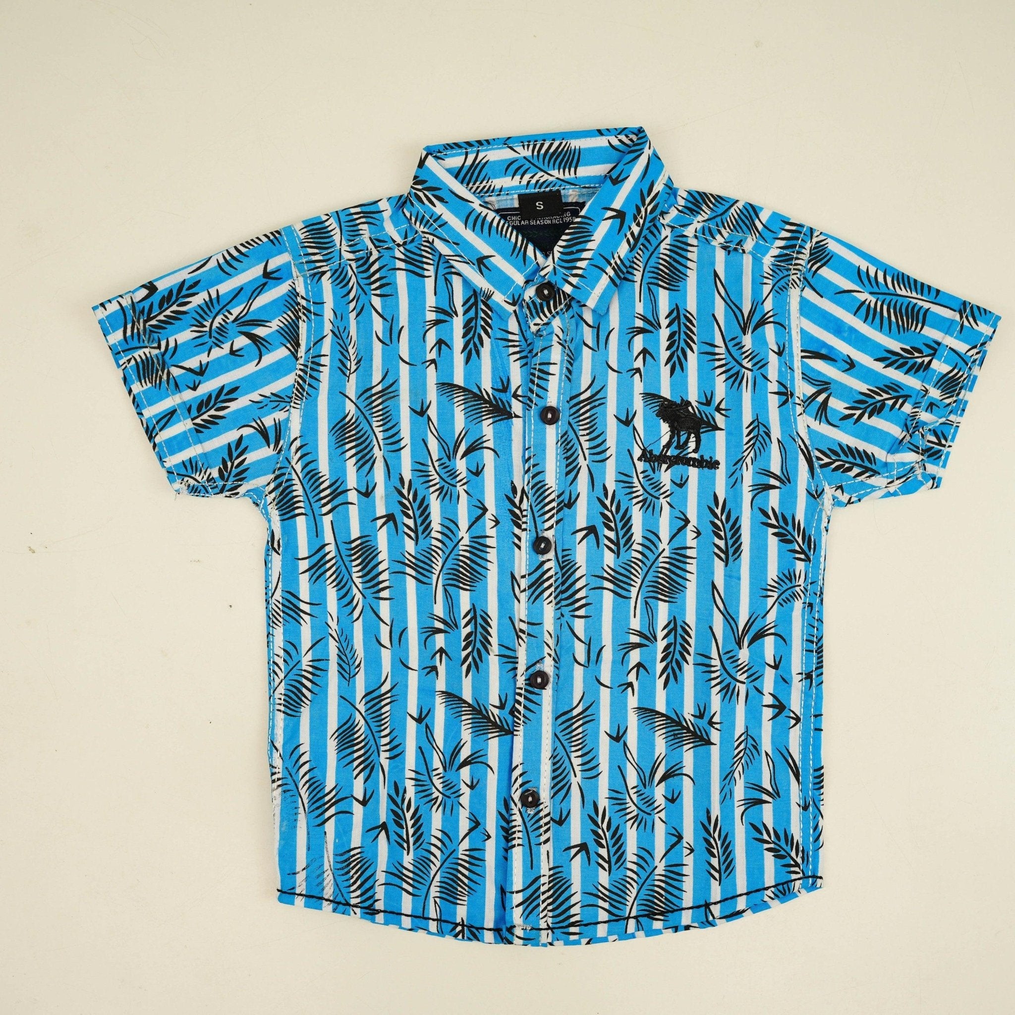 Sky Blue Cotton Dress Shirt - Miniwears