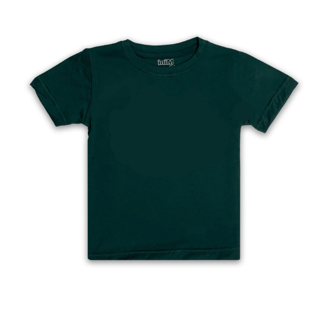 Solid Bottle green tshirt - Miniwears