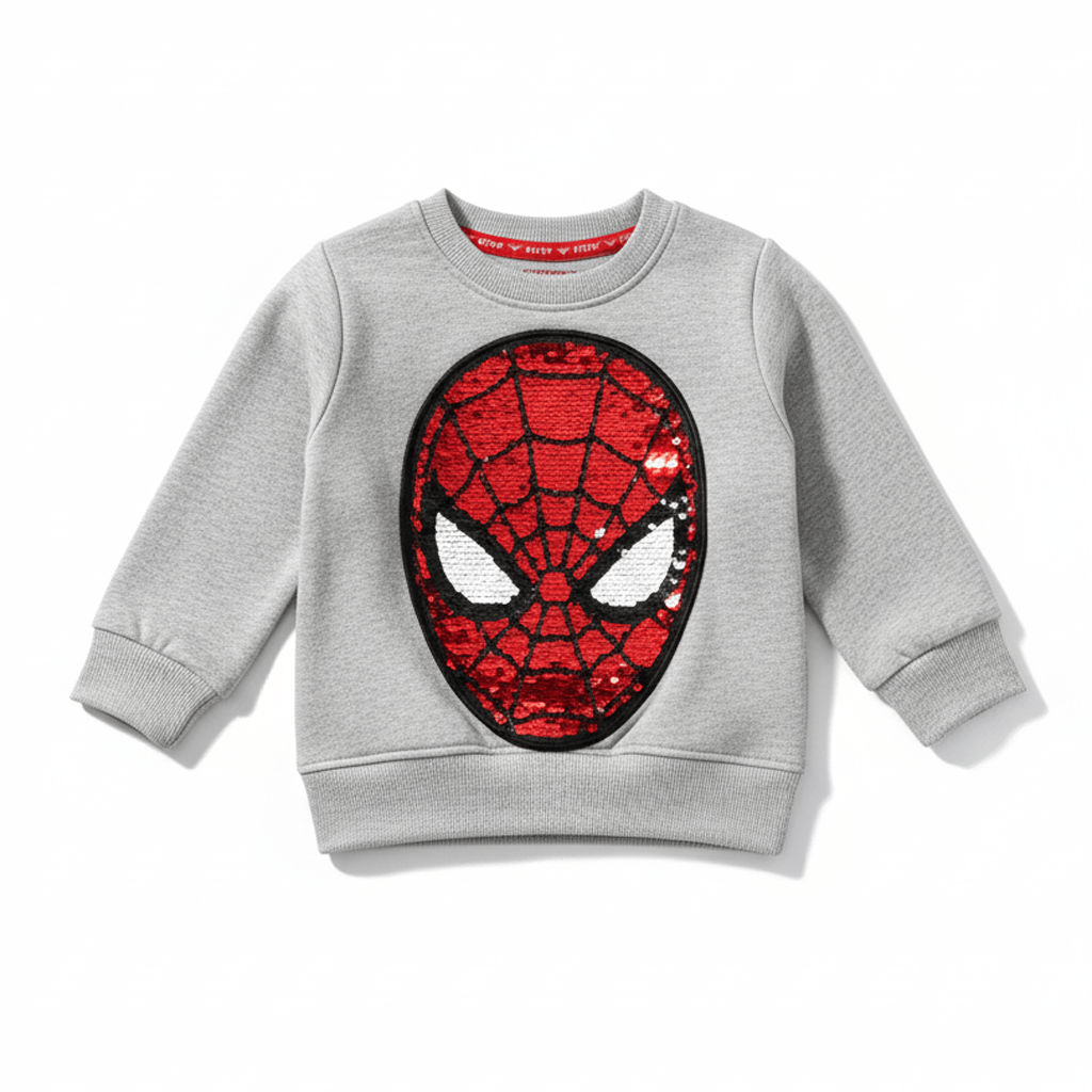 Spiderman Sequin Grey Tracksuit - Miniwears