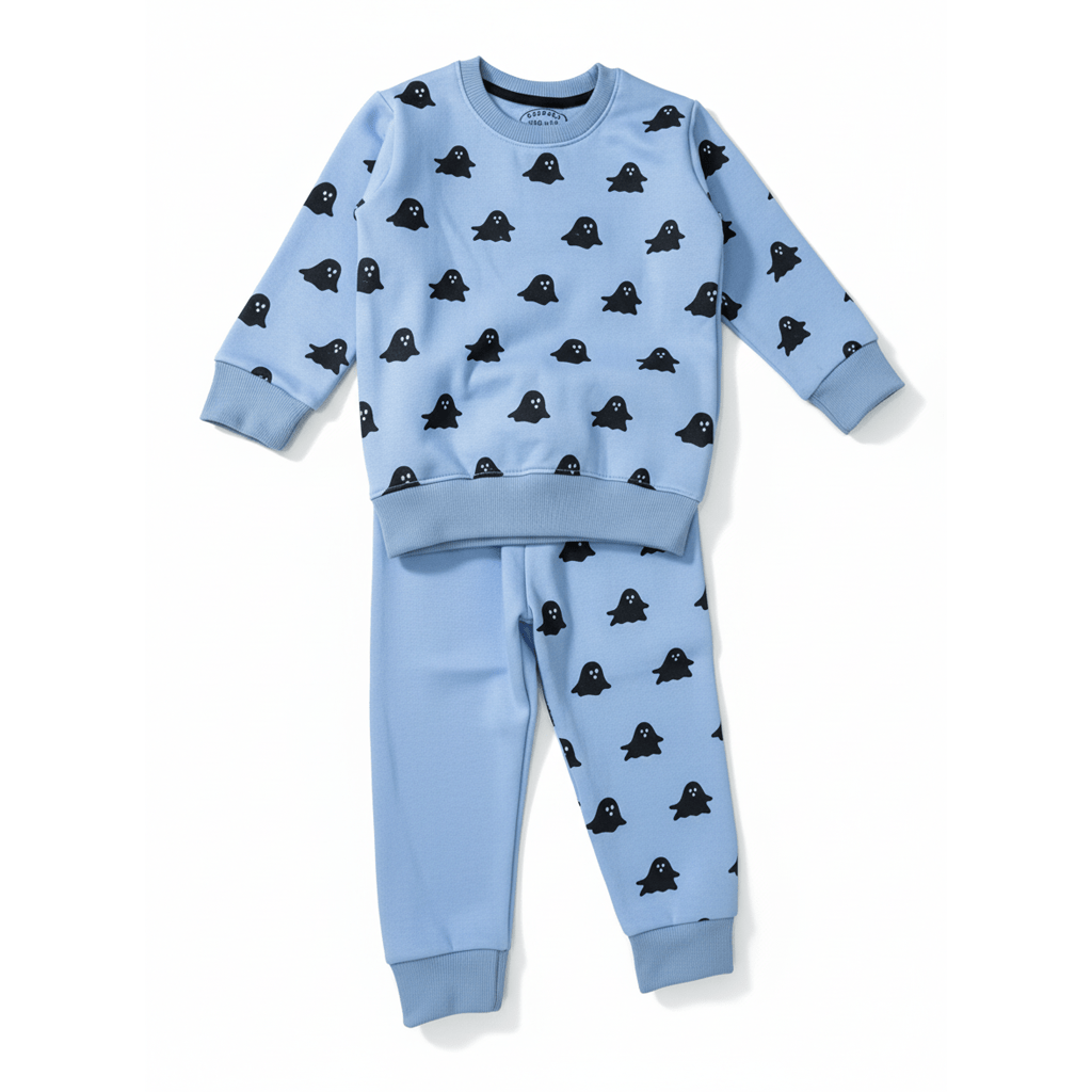 Spooky Ghost Sky Blue Tracksuit - Miniwears
