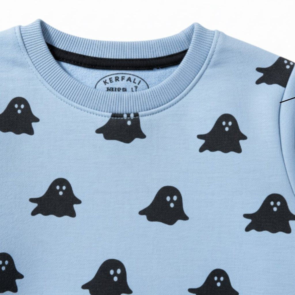 Spooky Ghost Sky Blue Tracksuit - Miniwears