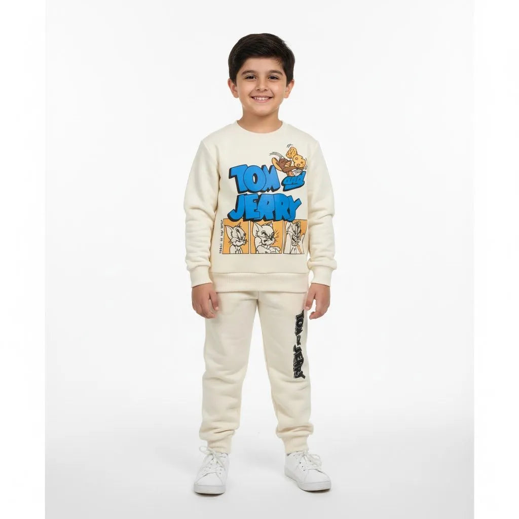 Tom & Jerry Cream Tracksuit - Miniwears