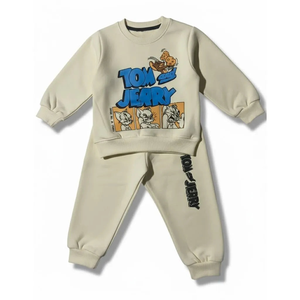 Tom & Jerry Cream Tracksuit - Miniwears