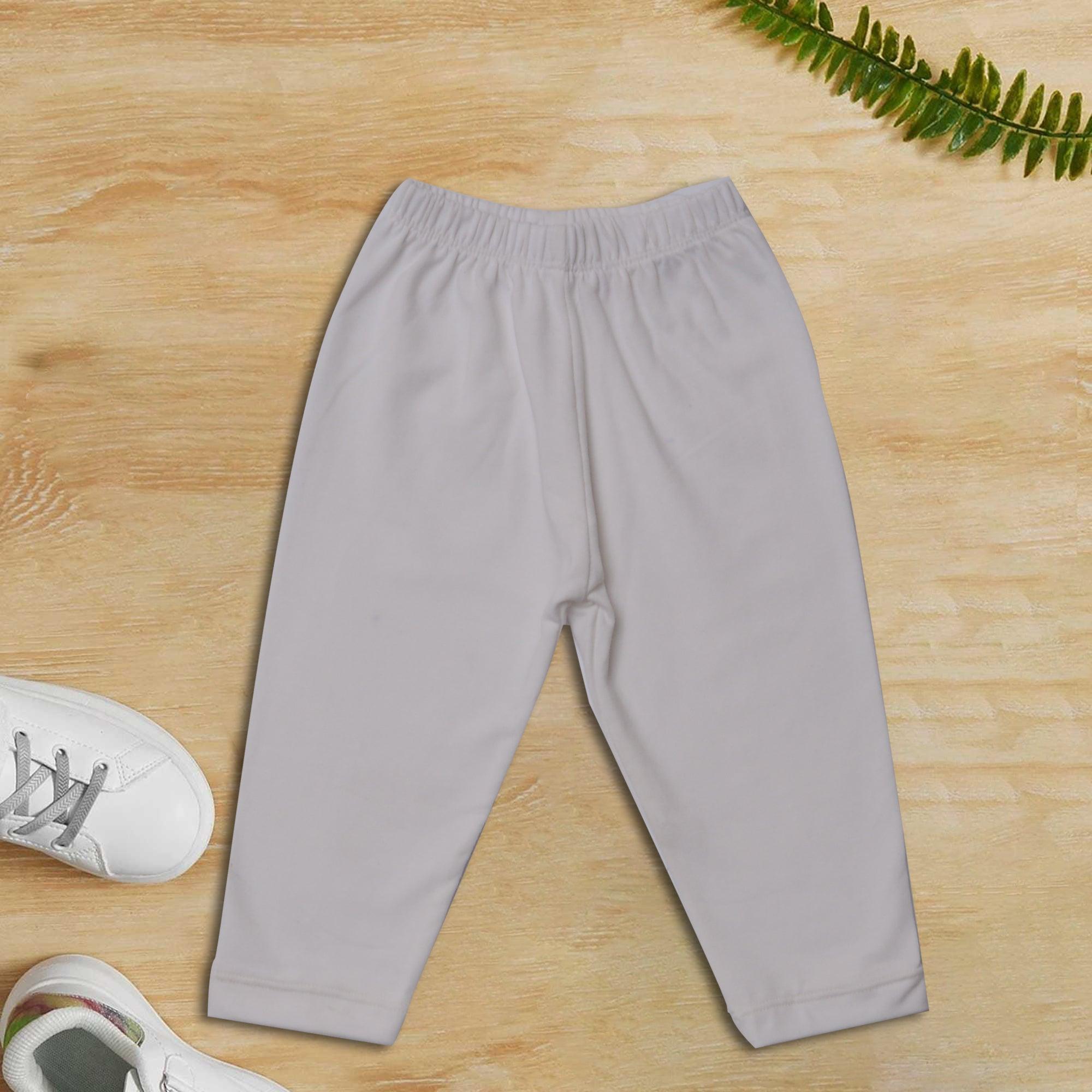 White Colored girls cotton tights - Miniwears