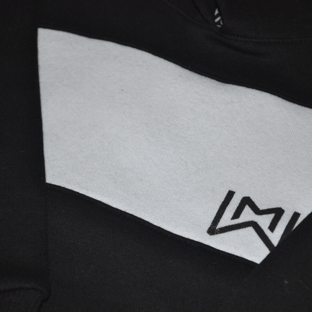 White Panel Black Tracksuit - Miniwears