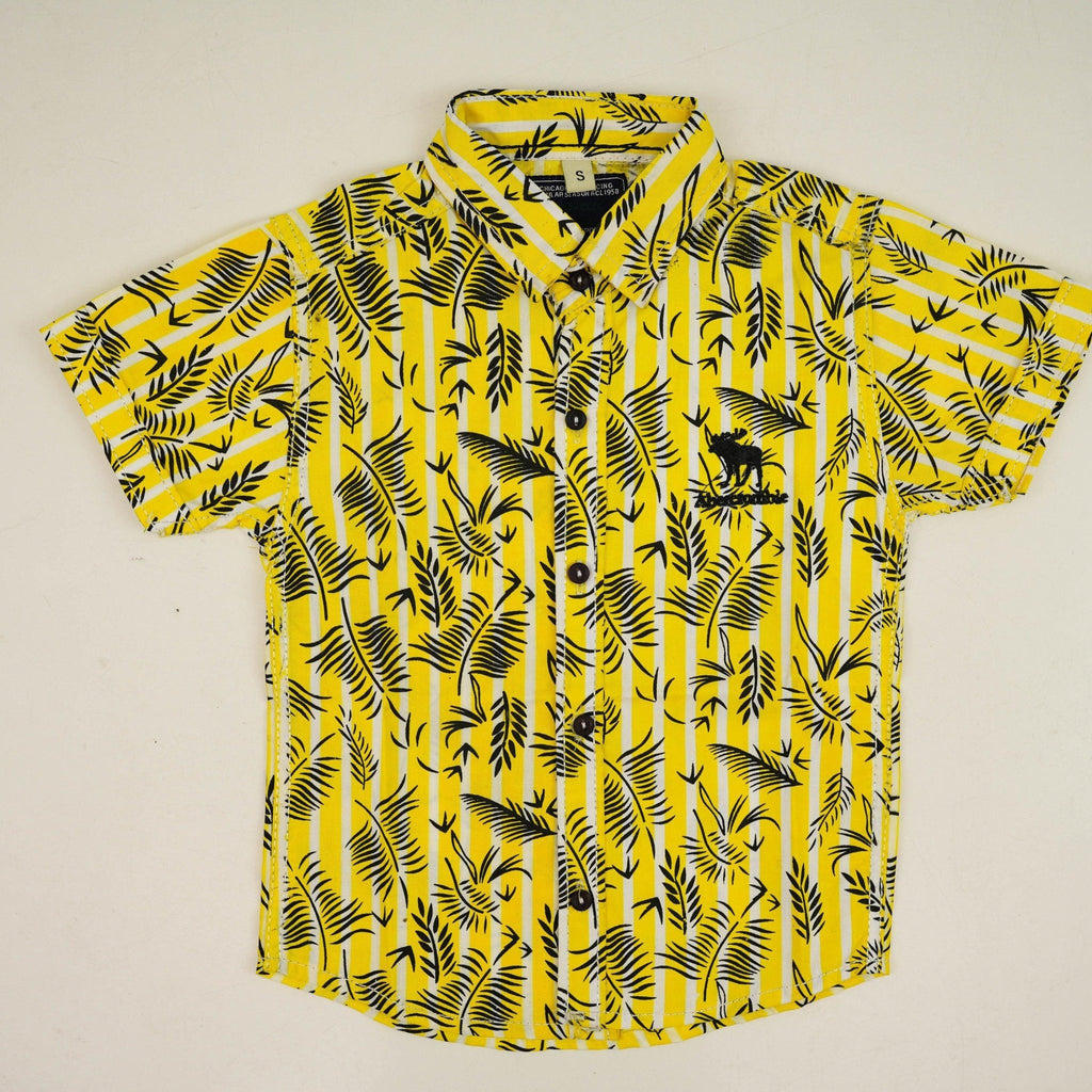 Yellow Colored Cotton Dress Shirt - Miniwears