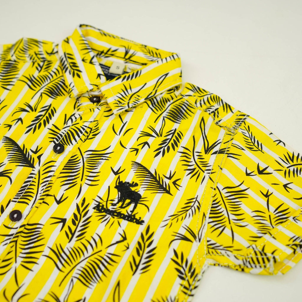 Yellow Colored Cotton Dress Shirt - Miniwears