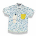 Yellow Pocket Lining Half Sleeve Shirt - Miniwears