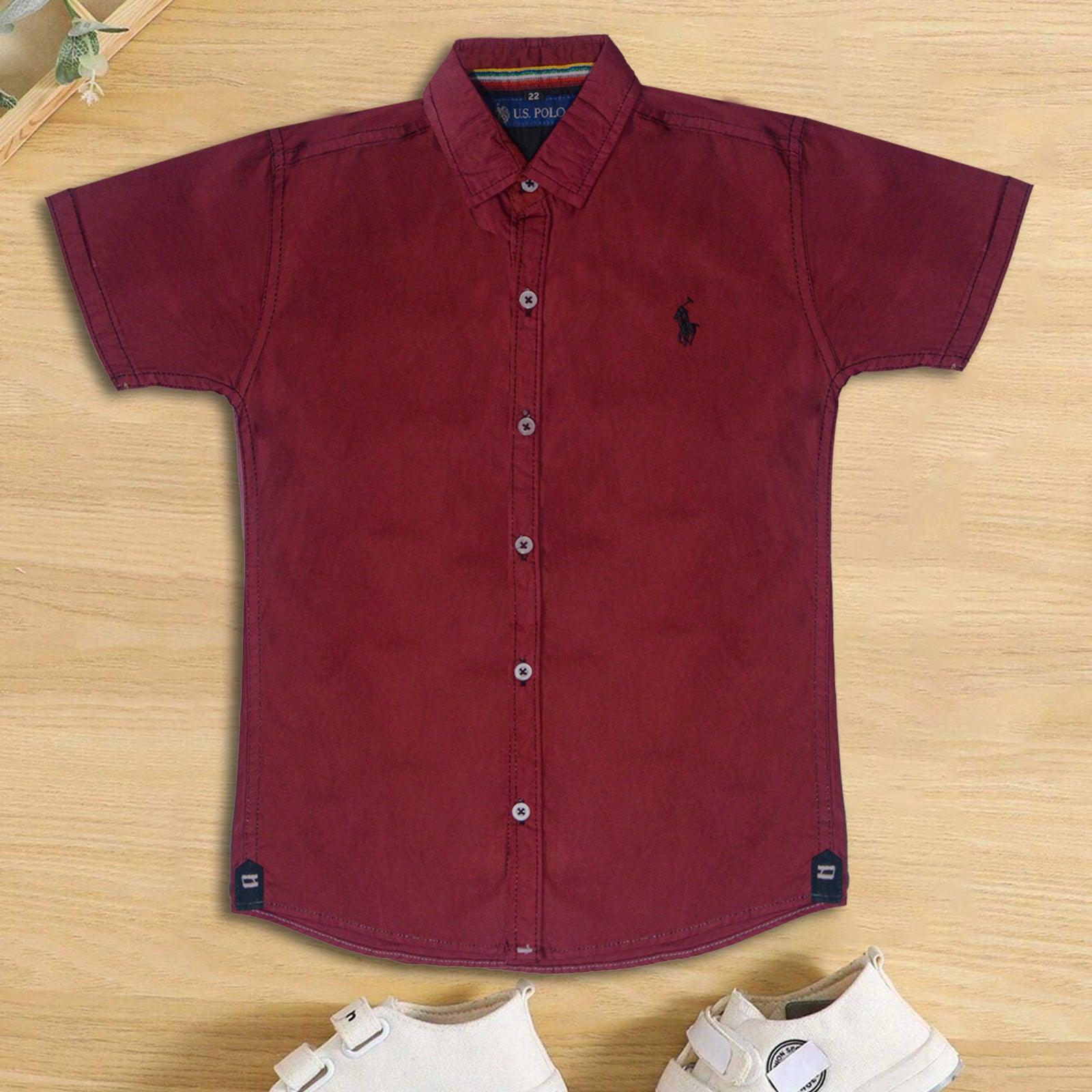 Blood Red Shirt for Boys - Miniwears