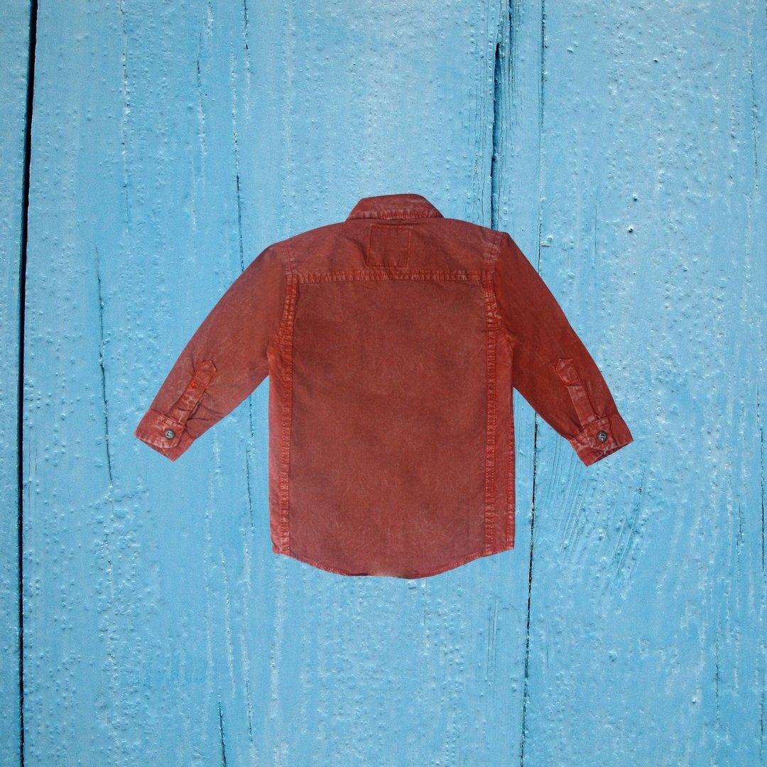 Stone Washed Red shirt For Kids - Miniwears